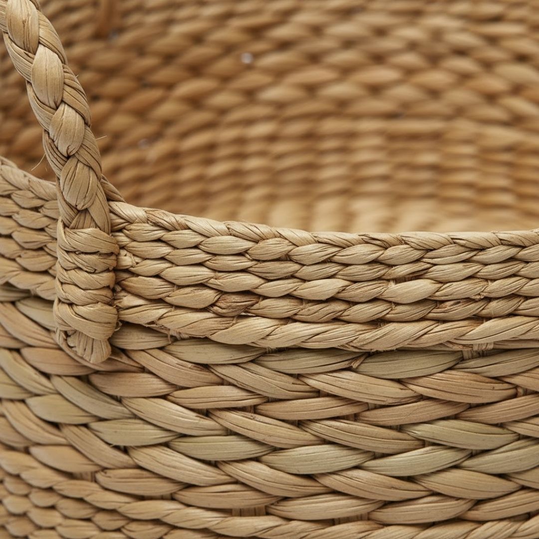 Eco-Friendly Round Hamper for Stylish Storage